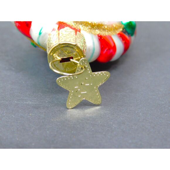 Gingerbread Man Ornament  Blown Glass Old World Style 4 in. - Picture 4 of 5